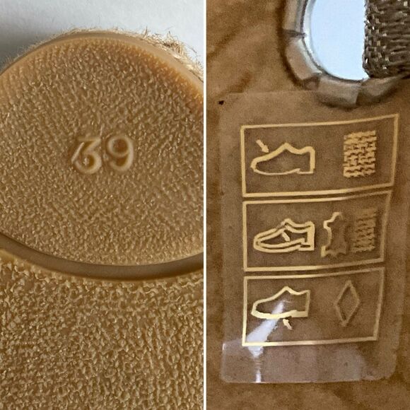 Viscata Barcelona Canvas Wedge Sandals Espadrille Ankle Strap Gray 39 - Picture 6 of 12